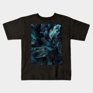 Whispers of Blue Feathers Kids T-Shirt